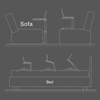 Meja Laptop Alumunium Lipat Portable