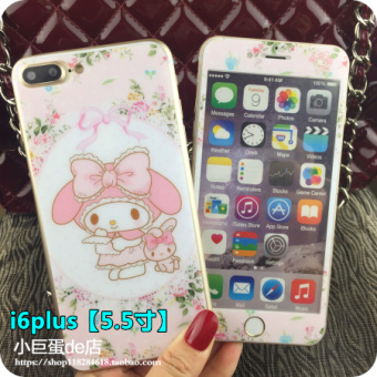 Gambar Melody iphone6 7plus gemerlapnya baja sebelum dan sesudah kaca pelindung layar pelindung layar pelindung layar