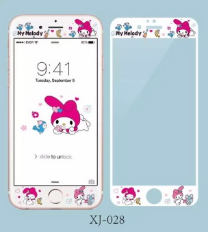 Gambar Melody iphone7 7plus lucu baja kaca pelindung layar pelindung layar pelindung layar