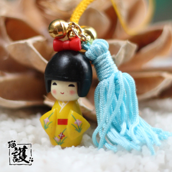 Gambar Menjadi melekat pada kimono boneka tas berkat handphone Yu Shou rantai