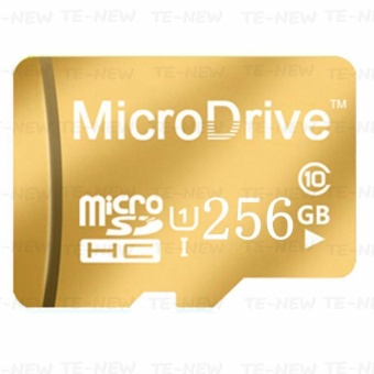 Gambar Micro Memory SD TF Card Calss 10 256GB (Gold)+adapter   intl