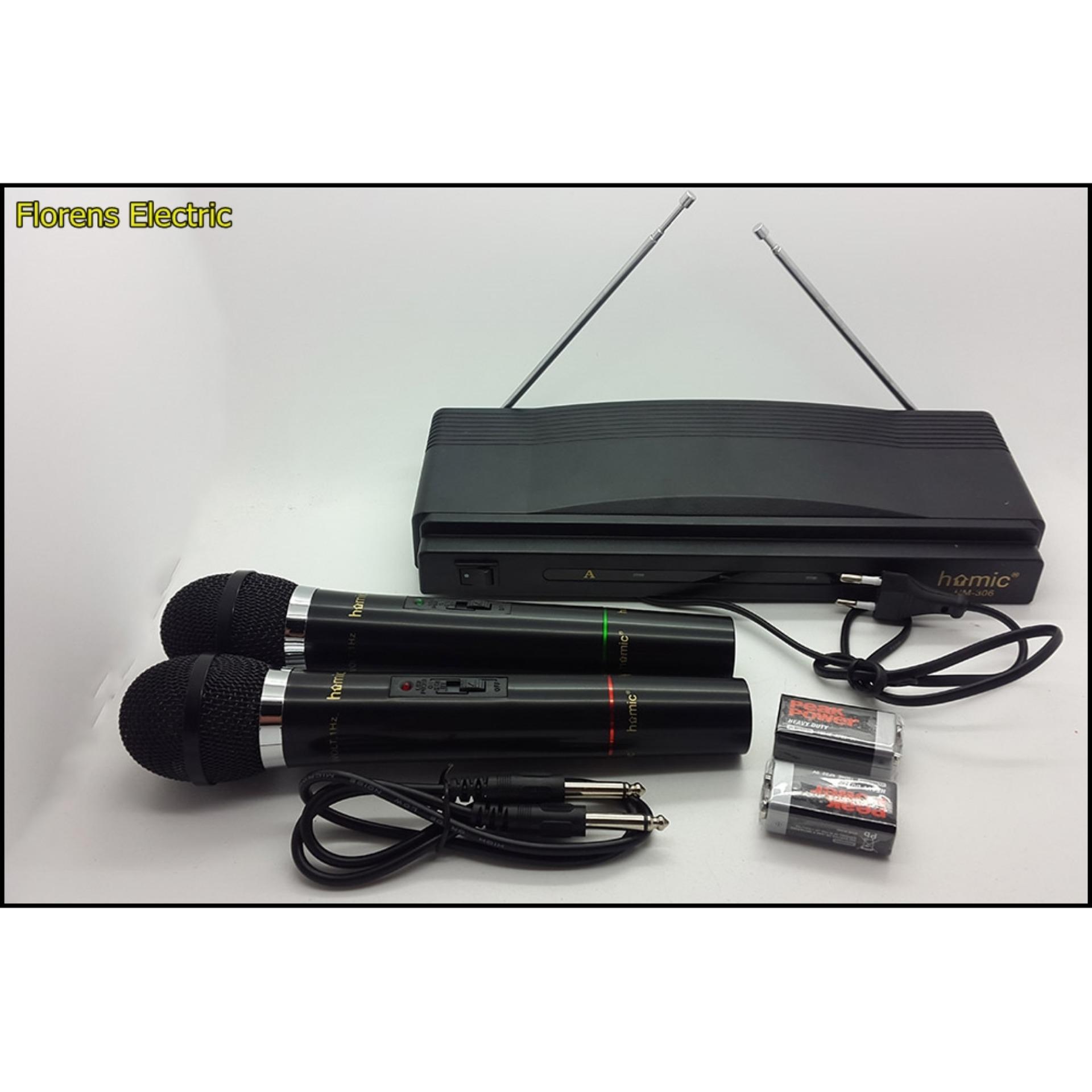 Microphone Double Wireless HOMIC HM-306