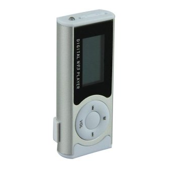 Gambar Mini Clip Design Digital LED Light Flashlight MP3 Player Music Player with TF Card Slot Silver   intl