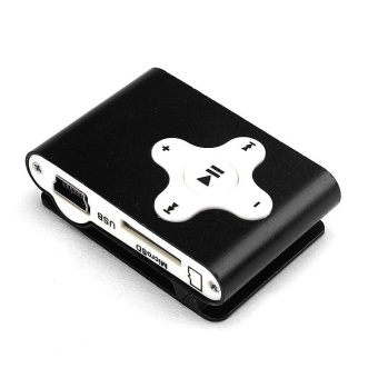 Gambar Mini Clip Metal USB MP3 Player Support Micro SD TF Card Music Media BK   intl