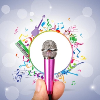 Mini Condenser Microphone With 3.5mm Plug Mobile Phone And Mic Stand(Rose) - Intl Agustus 2019 - 2 Mini Condenser Microphone with 3.5mm Plug Mobile Phone and Mic Stand(Rose) - intl - 2