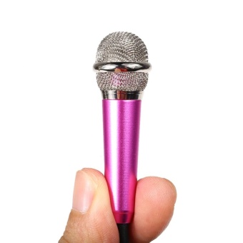 Mini Condenser Microphone With 3.5mm Plug Mobile Phone And Mic Stand(Rose) - Intl Agustus 2019 - 5 Mini Condenser Microphone with 3.5mm Plug Mobile Phone and Mic Stand(Rose) - intl - 5