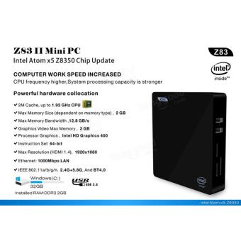 MINI PC Z83 II INTEL ATOM X5-Z8350 2GB RAM 32GB ROM TV BOX WINDOWS 10  