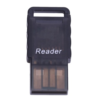 Gambar Mini Portable Micro SD to USB 2.0 TF Memory Card Adapter Reader(Black)   intl