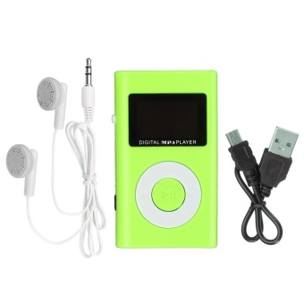 Gambar Mini USB MP3 Music Media Player LCD Screen Support 32GB Micro SD TF Card Slot Green   intl