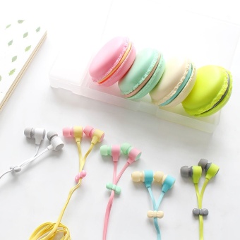 Gambar Mobile phone computer macaroon 3.5mm black stereo in ear earphones intl