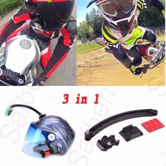 Monopod Helmet Extension Arm Case For Go Pro Accessories FlatCurved Adhesive Mount For Go Pro 5 4 3 Session Yi 4k SJCAMSJ4000 Action Sport Camera Accessories Kit Juni 2018 - 4 Monopod Helmet Extension Arm Case For Go Pro Accessories FlatCurved Adhesive Mount for Go pro 5 4 3 Session Yi 4k SJCAMSJ4000 Action Sport Camera Accessories Kit - 4