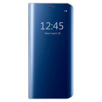 Gambar Mooncase untuk Samsung Galaxy J7 2017 case, Ultre tipis Pro Flip Specular cermin bingkai pelindung dengan Smart tidur biru