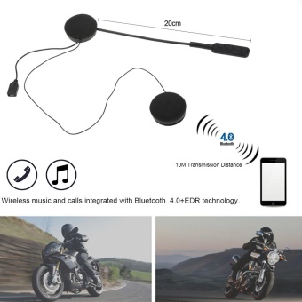 Gambar Motorcycle Motorbike Helmet Bluetooth Headsets Wireless Headphones Bluetooth 4.0 Dual Stereo Speakers Hands free with Mic Earphone for Smart Phones Bluetooth enabled Devices   intl