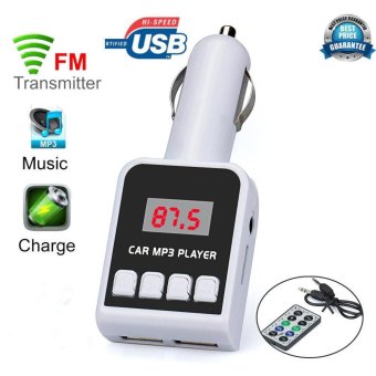 Gambar MP3 Player Wireless FM Transmitter Modulator Car Kit USB SD MMC LCDRemote   intl