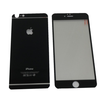 Gambar MR Tempered Glass 2in1 Mirror Kilap Glossy For Apple iPhone 6 Iphone6  iPhone 6G  iPhone 6S Ukuran 4.7 Inch Screen Protector  Pelindung layar   Hitam