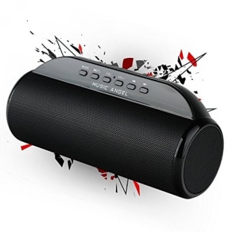 Gambar MUSIC ANGEL Ultra Portable Wireless Bluetooth Speaker  Louder V Upto 12W+, Super Bass, Highly Portable, Perfect Speaker for Beach,Kitchen   Home (Black)   intl