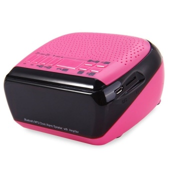 Gambar MX   018 Wireless Bluetooth 2.1 Digital Alarm ClockLEDSpeaker(Pink)   intl