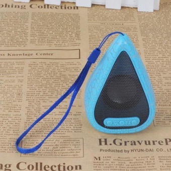 Gambar NAHE Mini Water drop Shape Crack Pattern Wireless Bluetooth Speaker with Colorful Light   Blue   intl