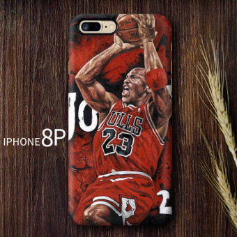 Gambar NBA iphone8plus basket kustom handphone lulur cangkang keras handphone shell