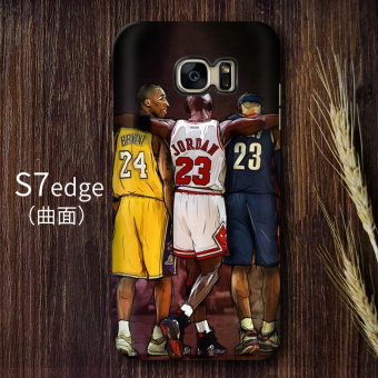 Gambar NBA S7edge S7 S8 matte layar melengkung lurus handphone shell pelindung lengan