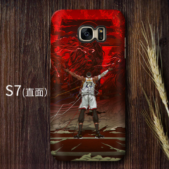 Gambar NBA S7edge S7 S8 matte layar melengkung lurus handphone shell pelindung lengan