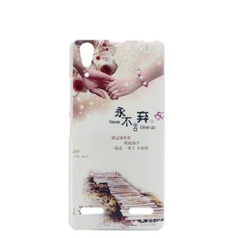 Gambar Never Give UP Clear Edge Hard Plastic Painting Back Cover Case ForLenovo A6000 (Clear)   intl