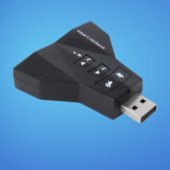 Gambar New 7.1 CH Channel USB 2.0 3D Audio Sound Card Adapter Mic Speaker  intl