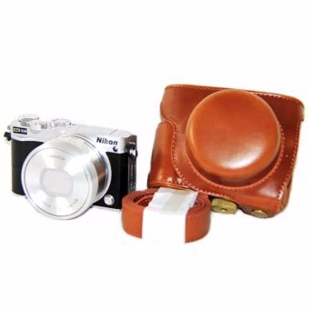 Gambar New Hot Digital Camera Case Bag PU Leather Cover for Nikon 1 J5(10 30mm f 3.5 5.6) Cover With Strap   intl