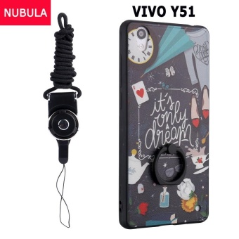 Gambar New Hot Sell For VIVO Y51   Y51T   Y51A Case Cover Fashion Ultra thin 3D Stereo Relief Colorful Painting Pattern Soft Back Covers Protection Case Anti falling Phone Cover Shockproof Phone case With Metal Ring and Phone Rope (Time)   intl