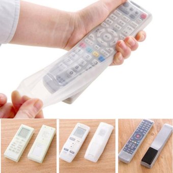 Gambar New Stylish TV Remote Control Set Waterproof Dust Silicone Protective Cover Case 1
