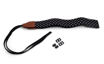 Gambar niceEshop Black Color with White Dots Digital SLR Camera CamcorderNeck Shoulder Straps Belt for Canon Nikon