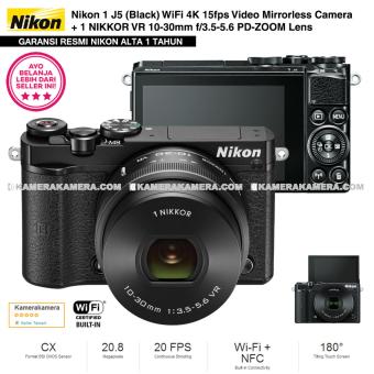 NIKON 1 J5 (BLACK) WiFi 4K Mirrorless Camera VR 10-30mm Lens - Resmi Nikon Alta  