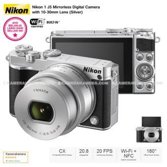 NIKON 1 J5 (SILVER) WiFi 4K Mirrorless Camera VR 10-30mm Lens  