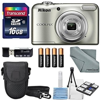Nikon COOLPIX A10 Digital Camera Bundle with 16GB + Batteries + Case + Deluxe Starters Kit + FiberTique Cleaning Cloth - intl  
