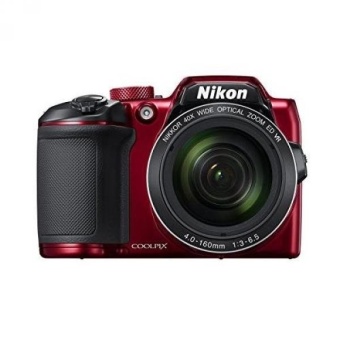 Nikon COOLPIX B500 Digital Camera (Red) with 16GB card and Accessory Bundle  
