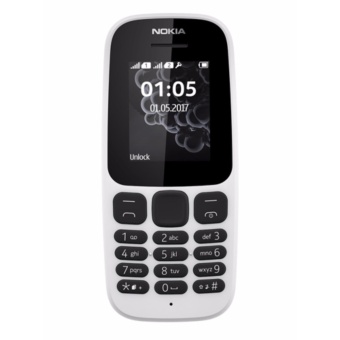 Nokia 105 Dual SIM 2017 Handphone - White  