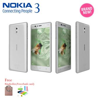 Nokia 3 White 2/16GB - Android 7.0 - 5 inches - 8MP Camera Garansi Resmi Free Powerbank Candy + Ringholder  