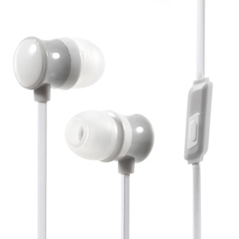 Gambar NXE Universal 3.5mm In ear Wired Hands Free Earphones with Storage Pouch Bag   Grey   intl