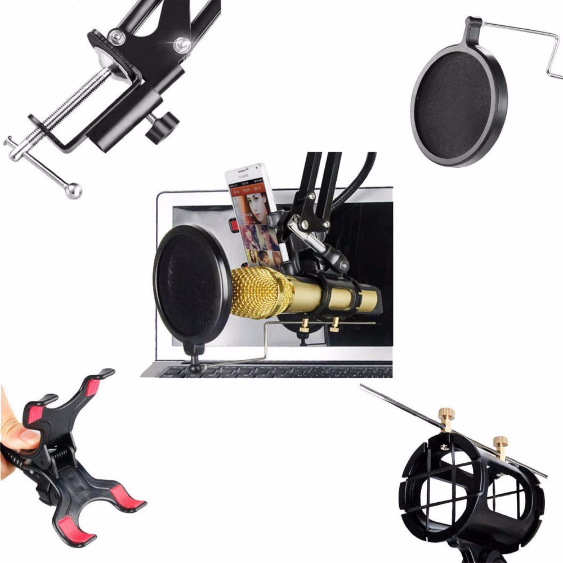 Oem Bracket Stand Mic Condenser Microphone Mikrophone & Phone Stand Holder Adjustable For .