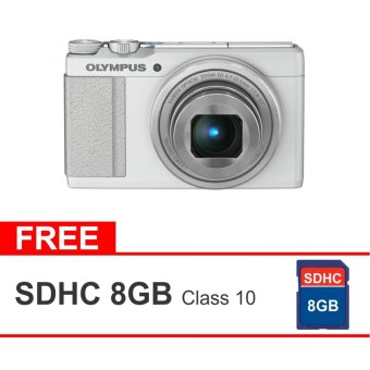 Olympus Stylus XZ-10 White Kamera Pocket + Memory Card 8 GB  