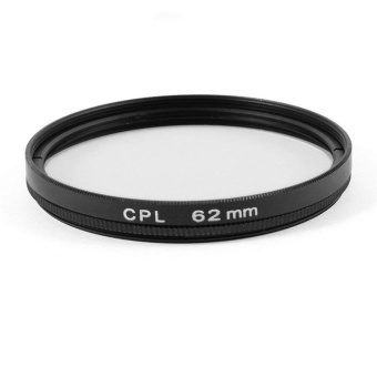 Gambar ooplm Black Universal Aluminum Alloy 62mm Circular Polarizer FilterPolarizing CPL Filter for SLR Camera Lens   intl