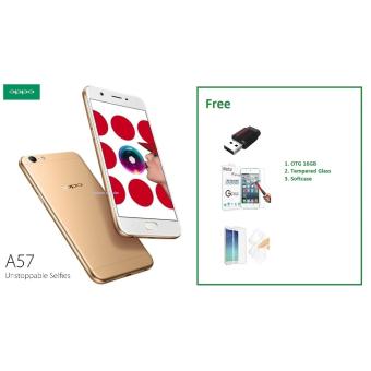 OPPO A57 [3/32GB] + Free 3 Item Accessories  