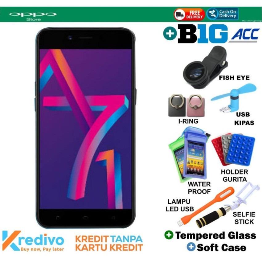 Oppo A71 2018 2/16 - Black Plus BIG ACCECORIES Cash & Kredit Tanpa Kartu Kredit