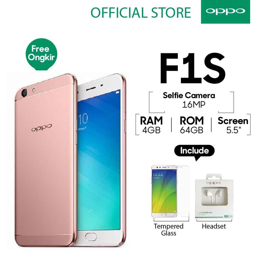 Oppo F1S 4GB/64GB Rose Gold – Smartphone Selfie Camera (Garansi Resmi Oppo Indonesia, Cicilan Tanpa Kartu Kredit, Free Ongkir)
