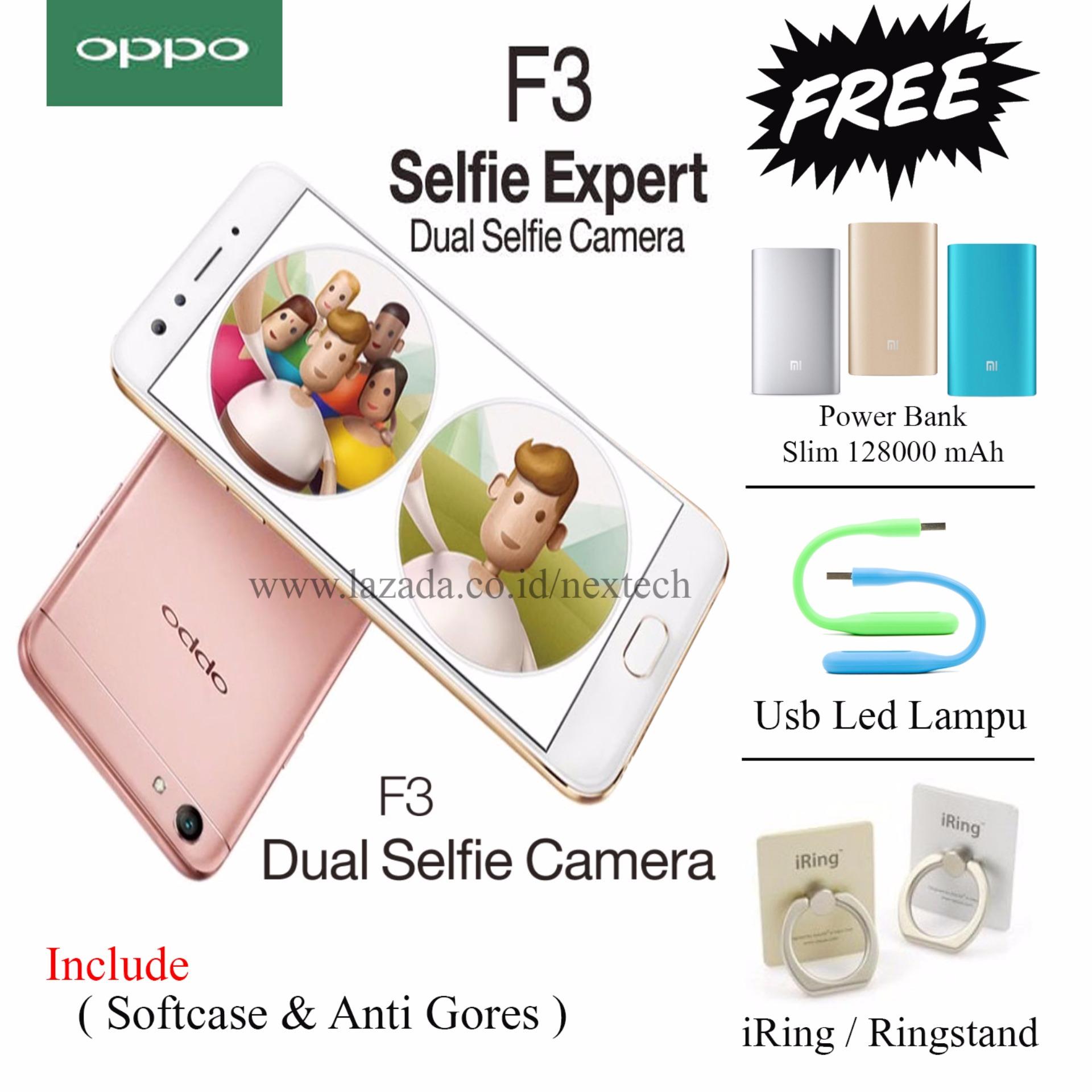 Oppo F3 - Dual Selfie Camera - Ram 4GB - Rom 64GB - Rose Gold