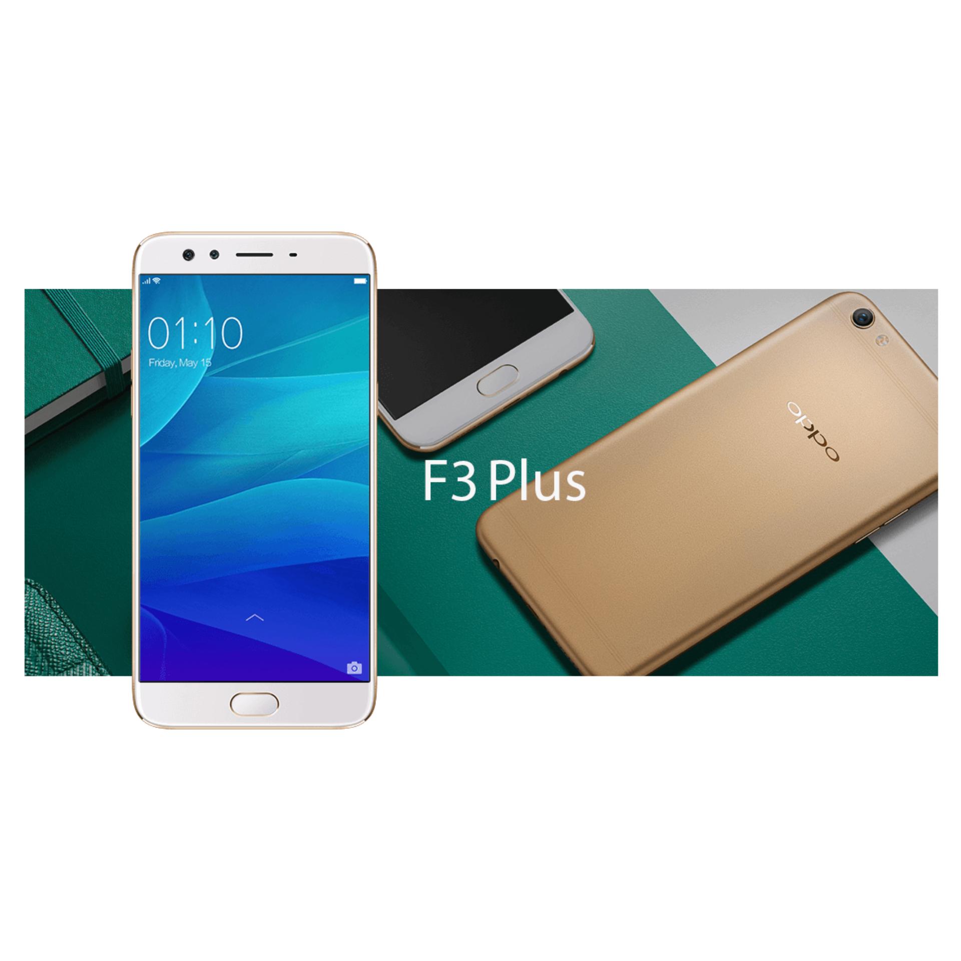 Oppo F3 Plus - Gold - Garansi Resmi 1 Tahun (Harga Jujur Tanpa Mark Up Dan Diskon Fiktif)