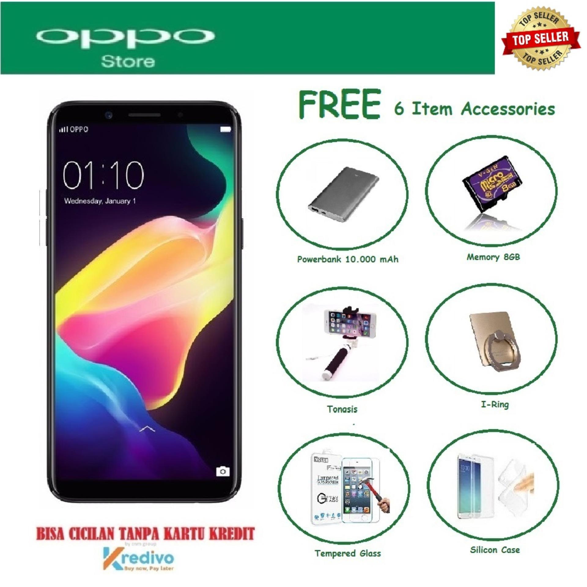 OPPO F5 [4/32GB] + Free 6 Item Accessories