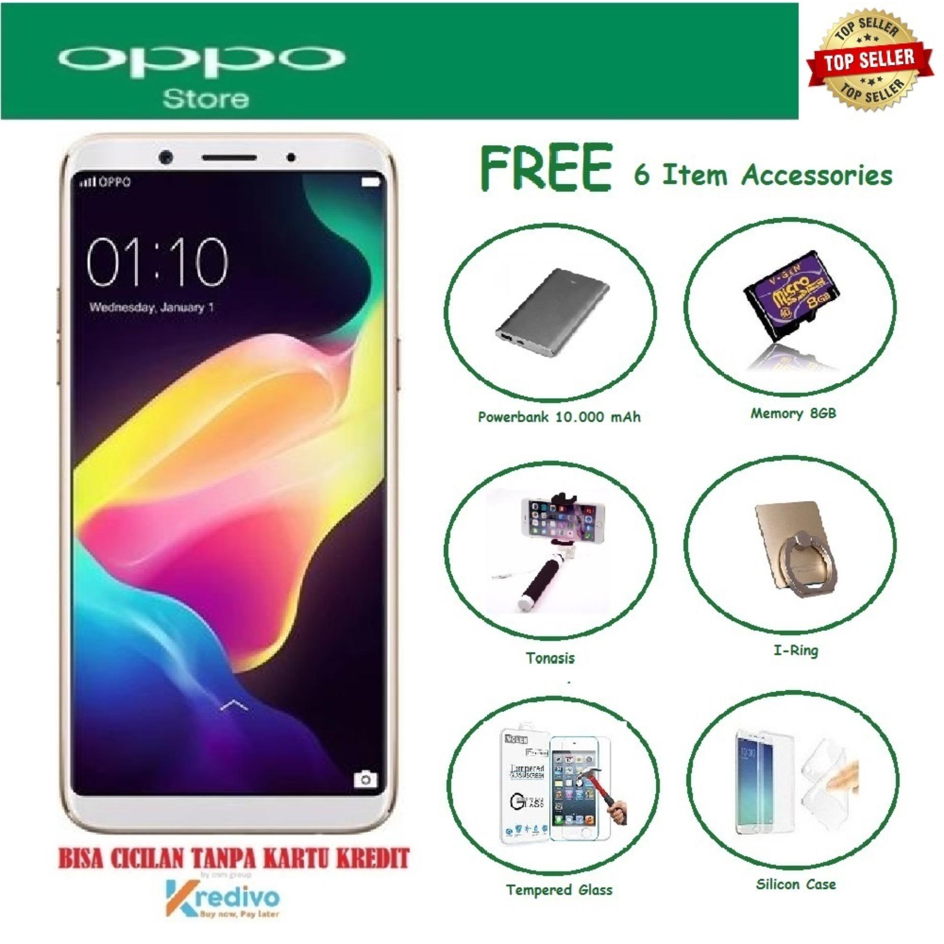 OPPO F5 [4/32GB] + Free 6 Item Accessories