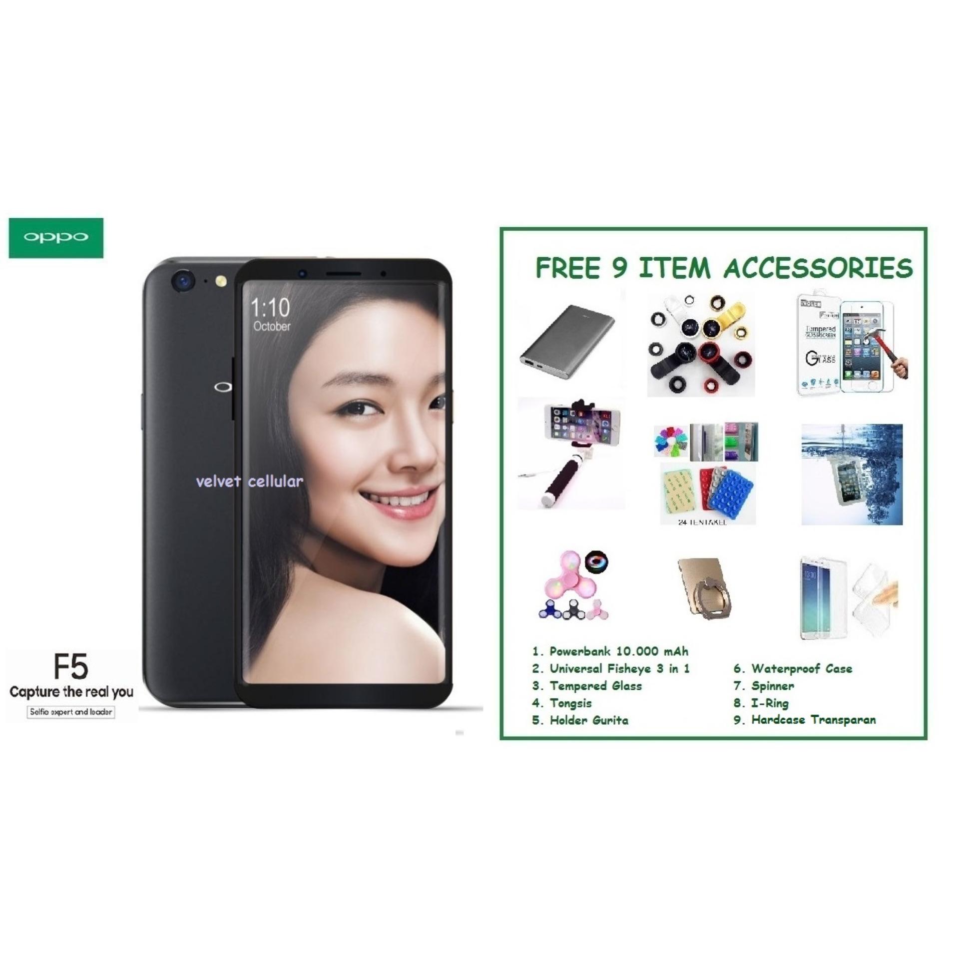 OPPO F5 6GB [6/64GB] + FREE 9 ITEM ACCESSORIES