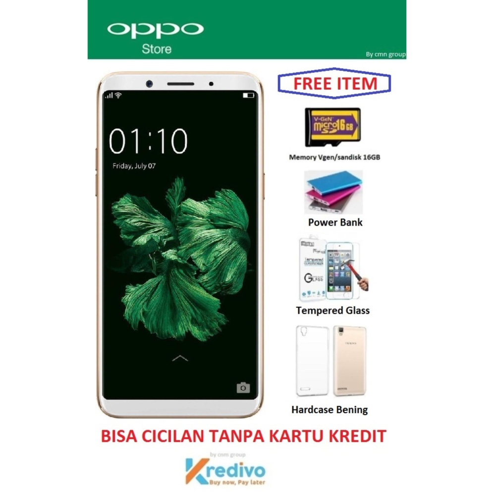OPPO F5 - BISA CICILAN TANPA KARTU KREDIT - BONUS 4 ITEMS